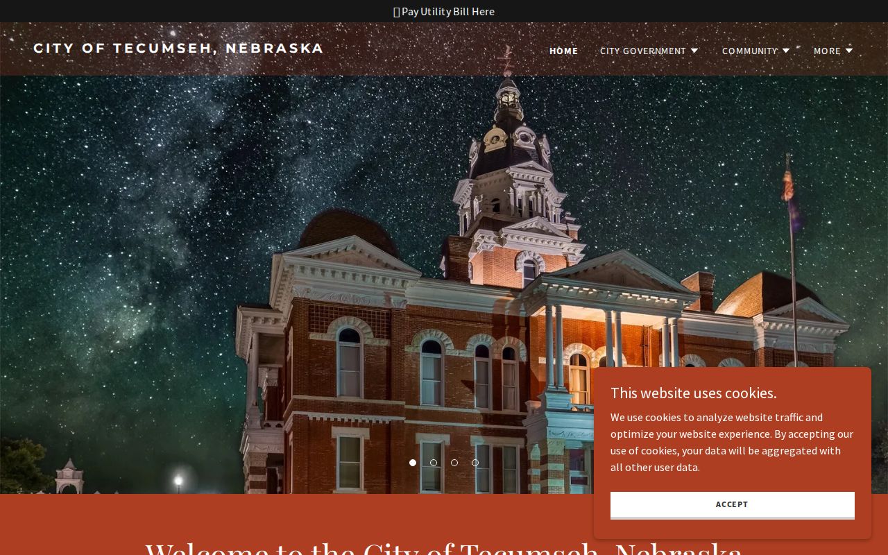 Johnson County warrant records city government contact context at Tecumseh City Hall