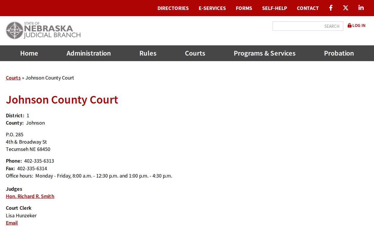 Cook warrant records Johnson County Court contact and jurisdiction